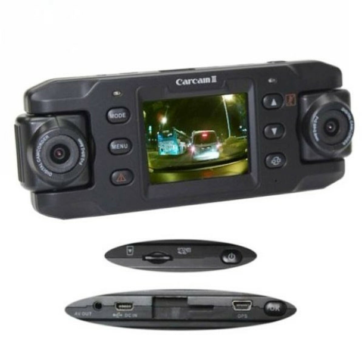HD Car Camcorder Dash Cam with Dual Front and Back Screens