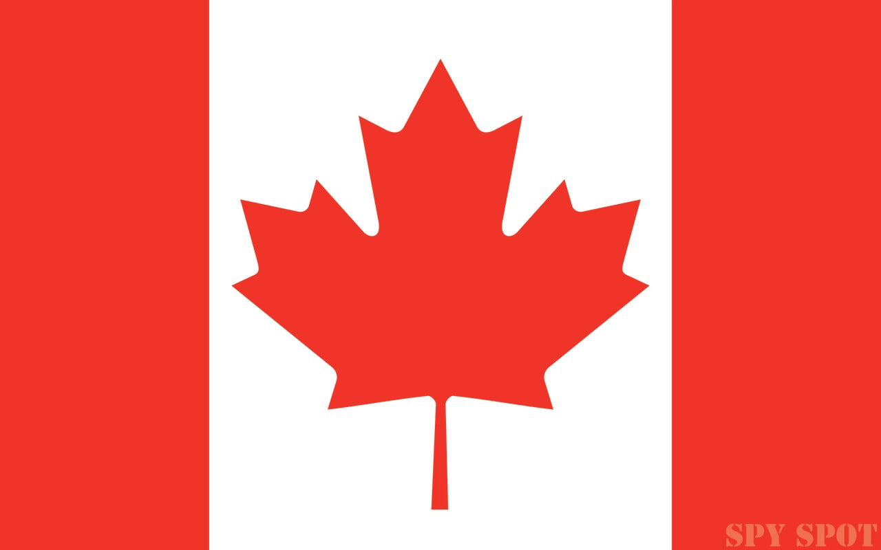 Vinyl Canada National Stickers Decals Canadian Flag Weatherproof 4" x 2.5" UV Resistant Set of 4 Spy Spot