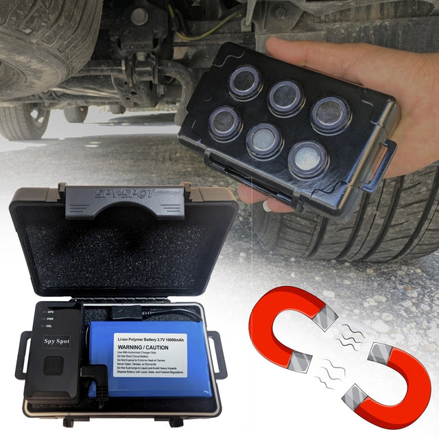 Spy Spot Weatherproof Magnetic Case Extended Battery Including 4G GPS Tracker GL300MG