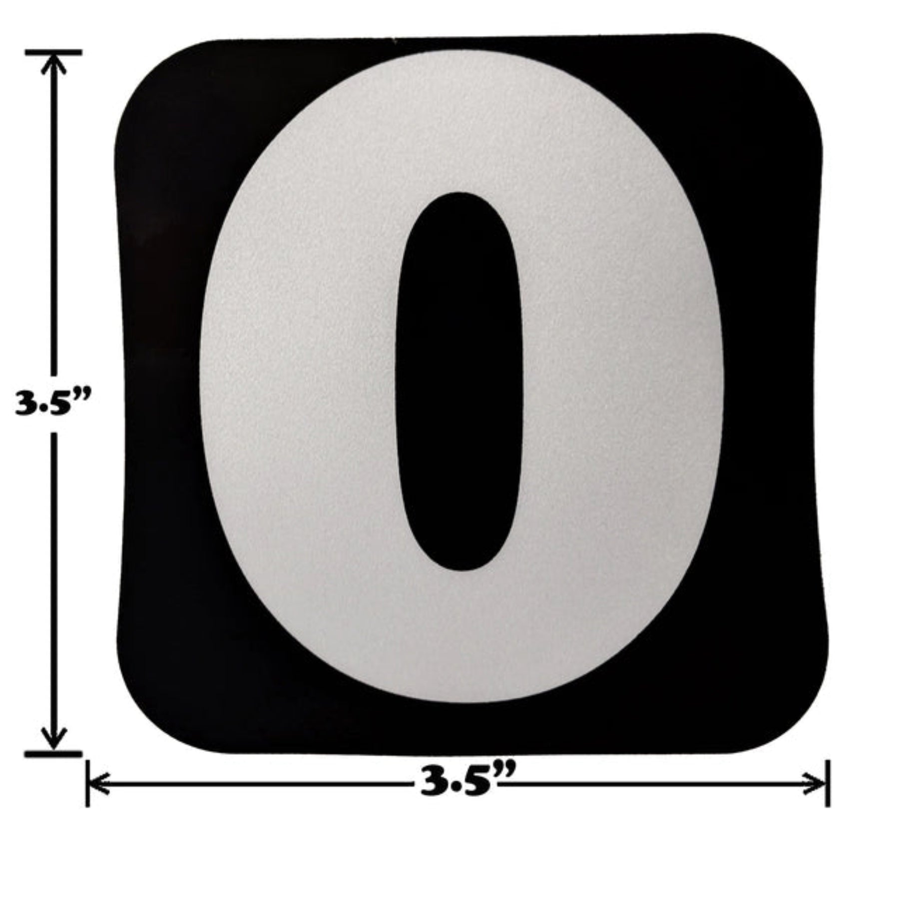 Reflective Mailbox Number Stickers 3.5" x 3.5" - White Vinyl 0-9