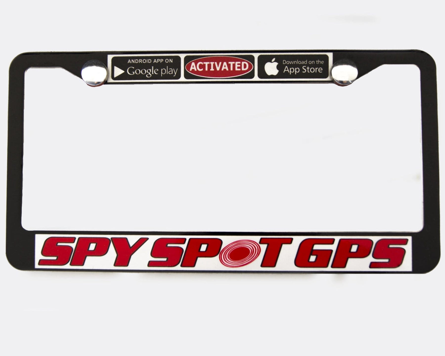 SPY SPOT Stainless Steel Chrome License Plate Frame - Screws Included