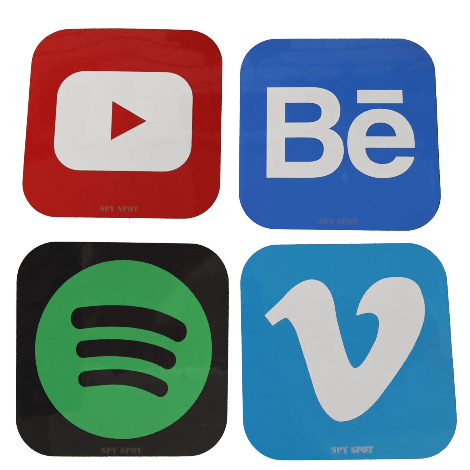 19 Social Media Sticker Decals Set - Weatherproof 3.35" x 3.35"
