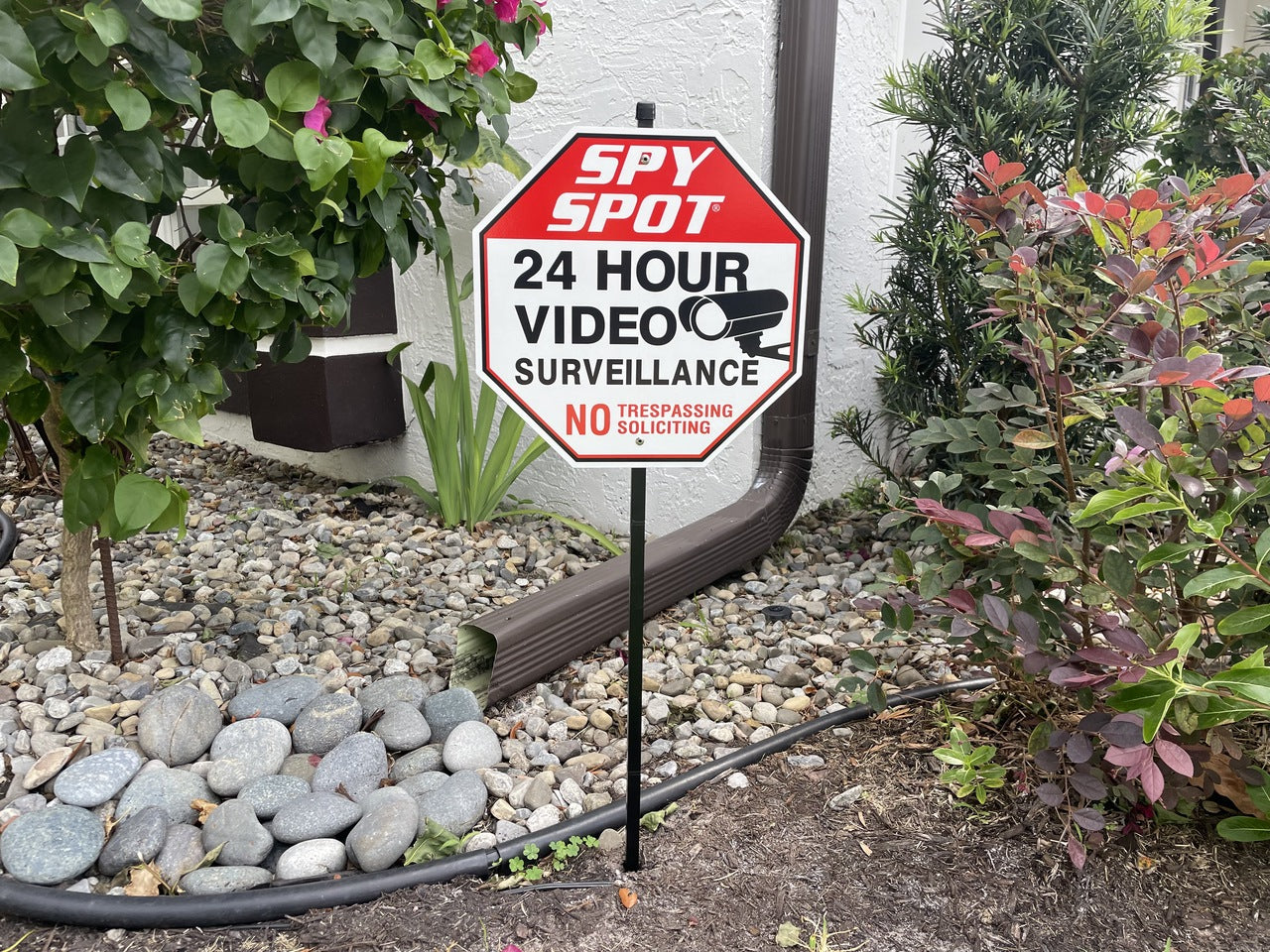 Spy Spot Foldable 24 Hour Video Surveillance No Trespassing Security Sign