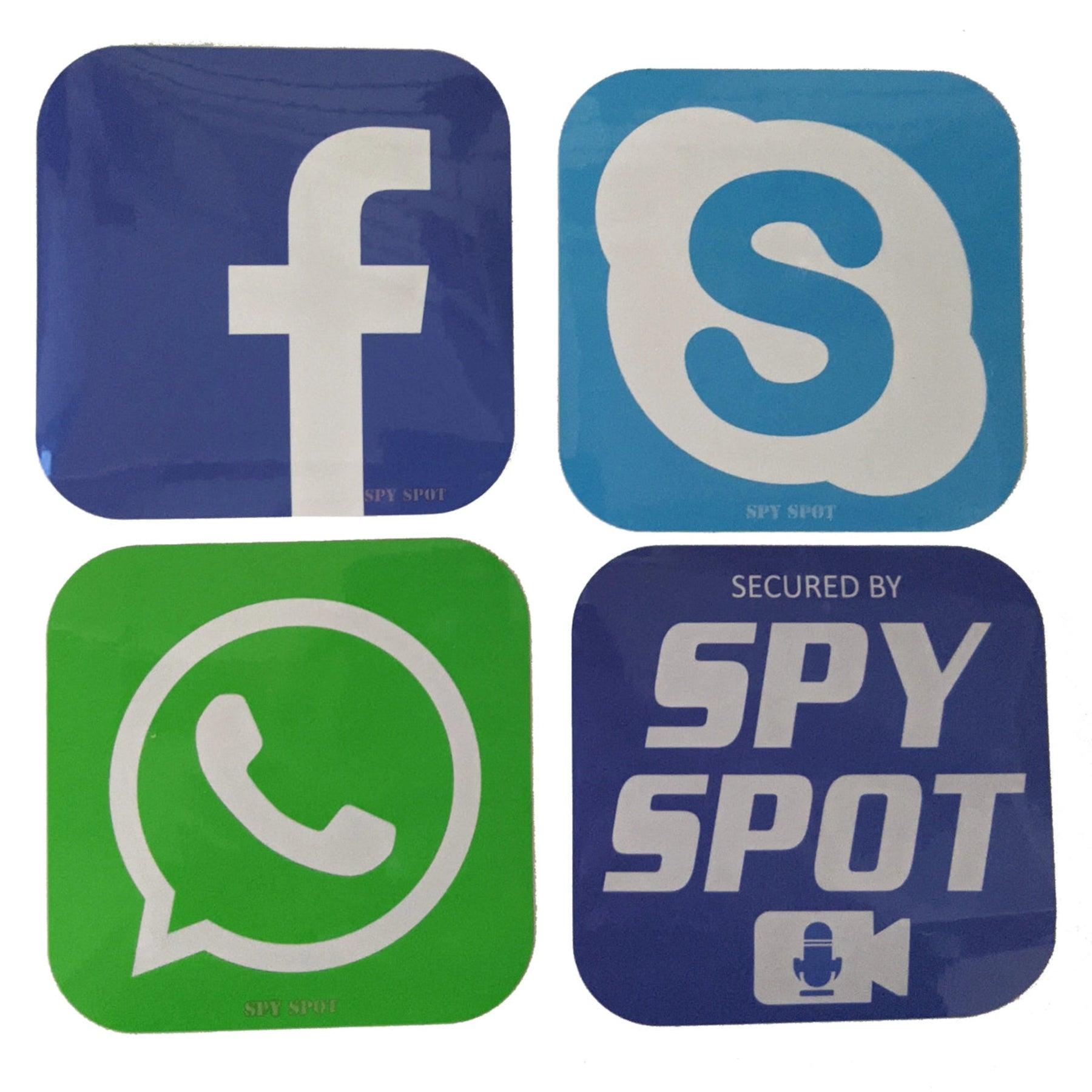 19 Social Media Sticker Decals Set - Weatherproof 3.35" x 3.35"