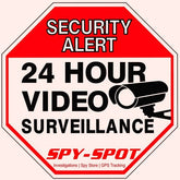 Spy Spot Set of 6 Vinyl Stickers Audio and Video Surveillance Cameras CCTV Security Systems Decals Weatherproof UV Resistant 3" x 3"