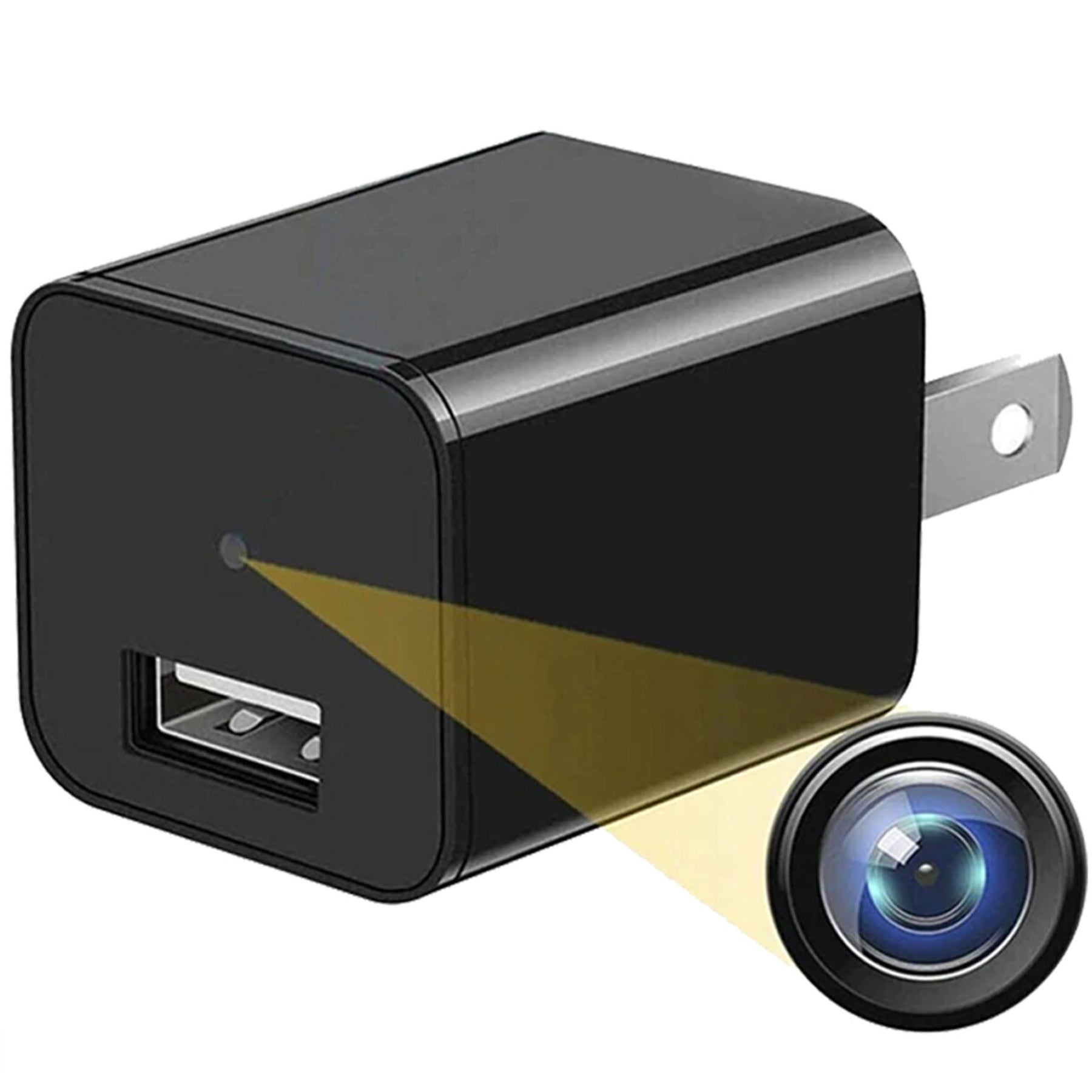 WiFi Hidden Camera USB Wall Charger - 1080P, Motion Alerts